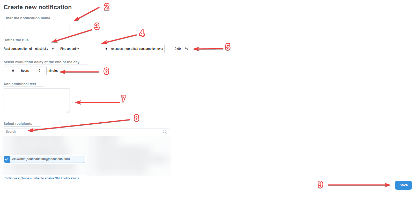 Filling out the form